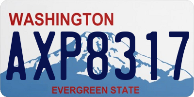 WA license plate AXP8317