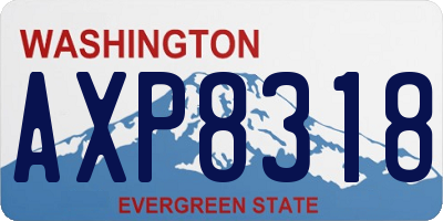 WA license plate AXP8318
