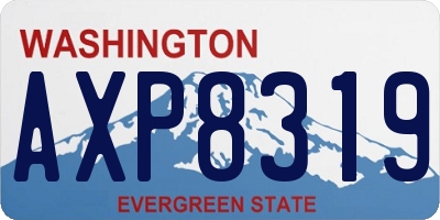 WA license plate AXP8319