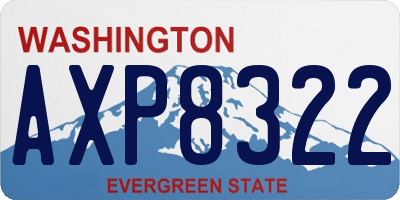 WA license plate AXP8322