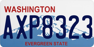 WA license plate AXP8323