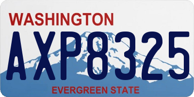 WA license plate AXP8325