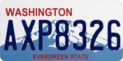 WA license plate AXP8326