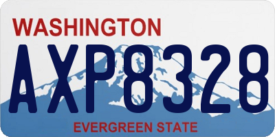 WA license plate AXP8328