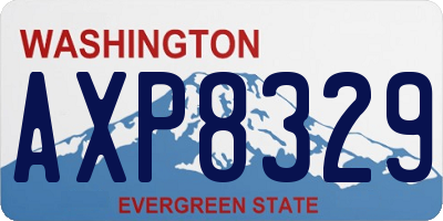 WA license plate AXP8329