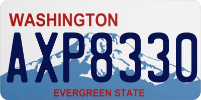 WA license plate AXP8330