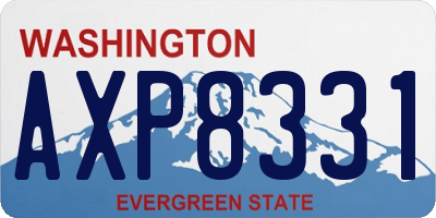 WA license plate AXP8331
