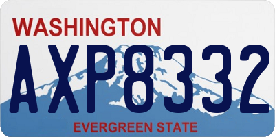 WA license plate AXP8332