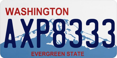 WA license plate AXP8333