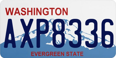 WA license plate AXP8336
