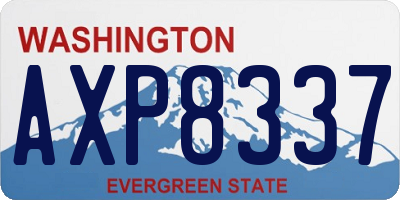 WA license plate AXP8337