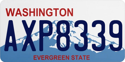 WA license plate AXP8339