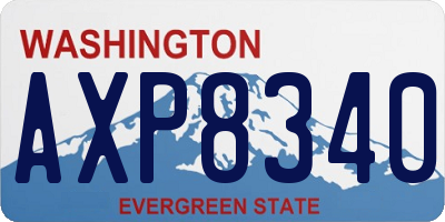 WA license plate AXP8340