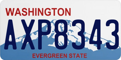 WA license plate AXP8343