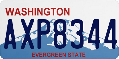 WA license plate AXP8344