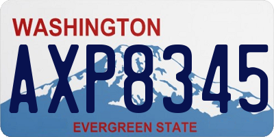 WA license plate AXP8345