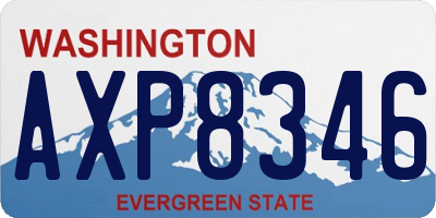 WA license plate AXP8346