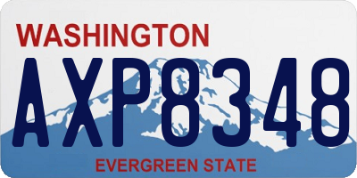 WA license plate AXP8348