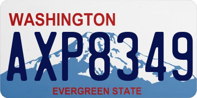 WA license plate AXP8349