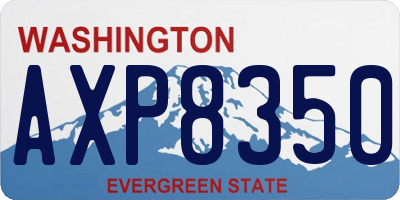 WA license plate AXP8350