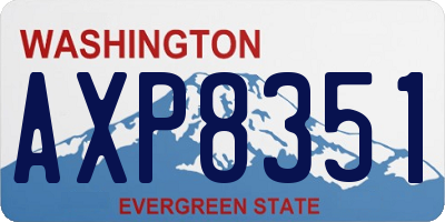 WA license plate AXP8351