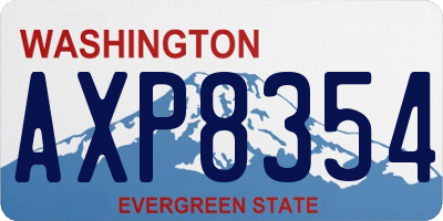 WA license plate AXP8354