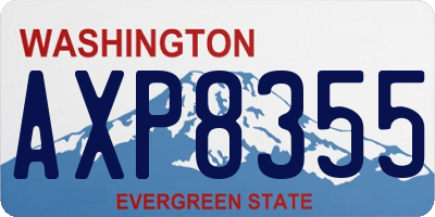 WA license plate AXP8355