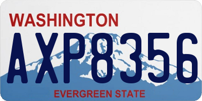 WA license plate AXP8356