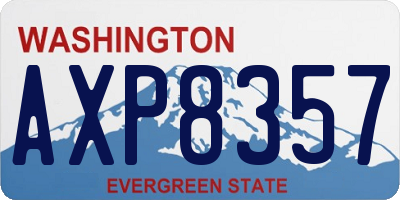 WA license plate AXP8357