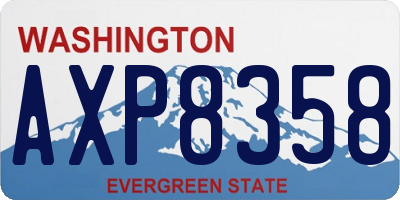 WA license plate AXP8358