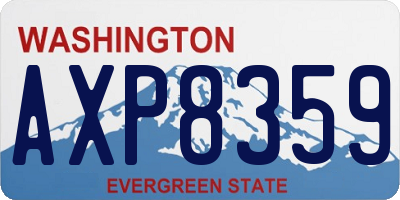 WA license plate AXP8359
