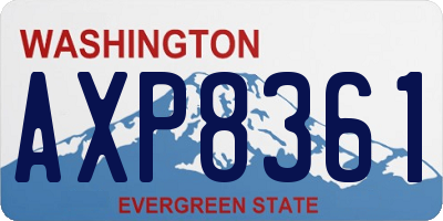 WA license plate AXP8361
