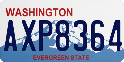 WA license plate AXP8364