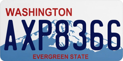 WA license plate AXP8366