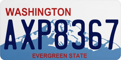 WA license plate AXP8367
