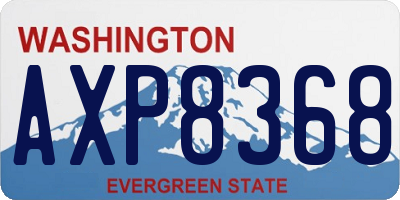 WA license plate AXP8368