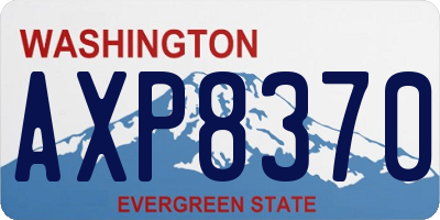 WA license plate AXP8370