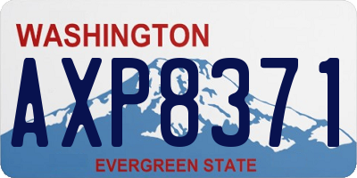 WA license plate AXP8371