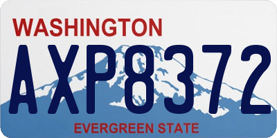 WA license plate AXP8372