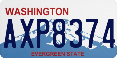 WA license plate AXP8374