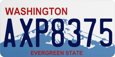 WA license plate AXP8375