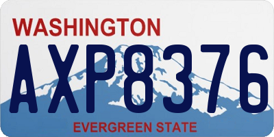 WA license plate AXP8376