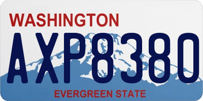 WA license plate AXP8380