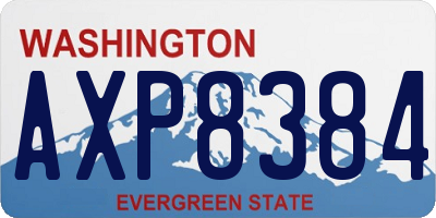 WA license plate AXP8384
