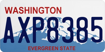 WA license plate AXP8385