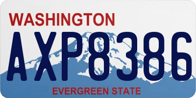 WA license plate AXP8386