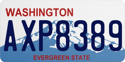 WA license plate AXP8389