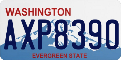 WA license plate AXP8390
