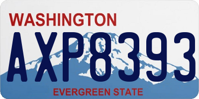 WA license plate AXP8393