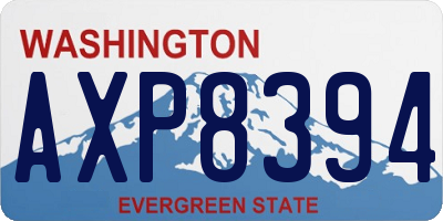 WA license plate AXP8394